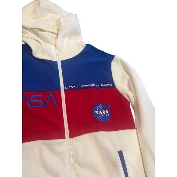 Zaful NASA embroidered fleece hoodie Jacket - Picture 2 of 7